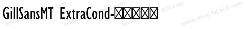 GillSansMT ExtraCond字体转换